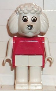 Fabuland Figure Poodle with White Eyes