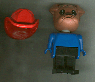 Fabuland Figure Bulldog 1 with Fire Helmet