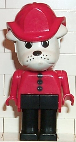 Fabuland Figure Bulldog 9 with Fire Helmet