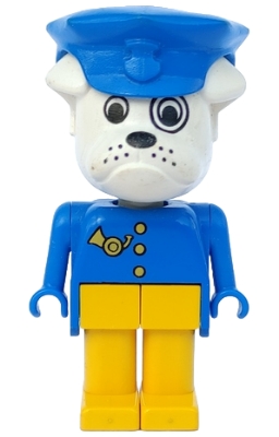 Fabuland Figure Bulldog 3 with Police Hat and Post Pattern