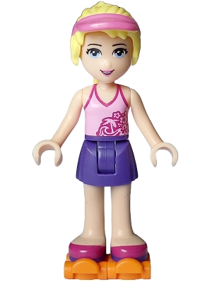 Stephanie - Bright Pink Top, Dark Purple Skirt