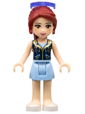 Mia - Dark Blue Vest, Bright Light Blue Skirt