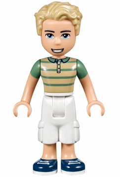 James - Tan Sweater, White Trousers