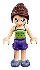 Naomi - Lime Top, Dark Purple Skirt