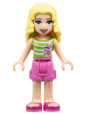 Liza - Lime/White Top, Dark Pink Skirt