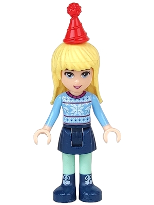 Stephanie - Christmas Sweater, Dark Blue Skirt