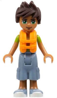 Liam - Bright Green/Yellow Shirt, Sand Blue Trousers, Life Vest