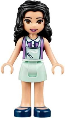 Emma - Medium lavender Top, Light Aqua Apron