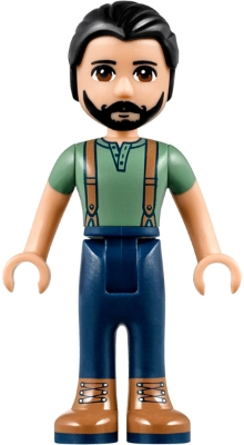 Steve - Sand Green Shirt, Dark Blue Trousers