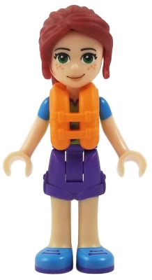 Mia - Lime Top, Dark Purple Skirt, Life Vest