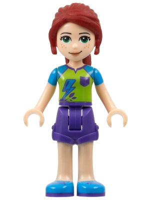 Mia - Lime Top, Dark Purple Skirt
