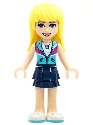 Stephanie - Medium Azure Jacket, Dark Blue Skirt