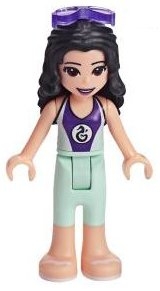 Emma - Dark Purple/Light Aqua Wet Suit, Glasses
