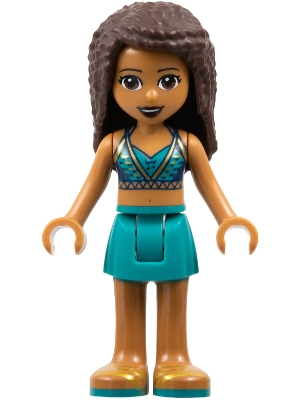 Andrea - Dark Turquoise Bikini, Dark Turquoise Skirt
