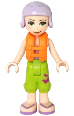 Mia - Medium Azure Top, Lime Trousers, Lavender Cap, Life Vest