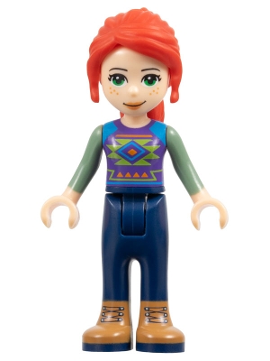 Mia - Christmas Sweater, Dark Blue Trousers