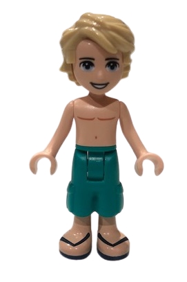Mason - Bare Chest, Dark Turquoise Trousers