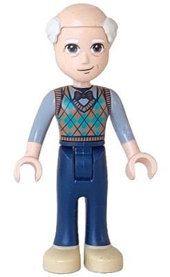 Marcel - Dark Turquoise Top, Dark Blue Pants, Bald Head