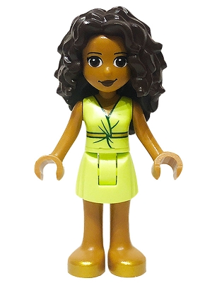 Donna - Yellowish Green Torso, Yellowish Green Skirt, Dark Brown Hair