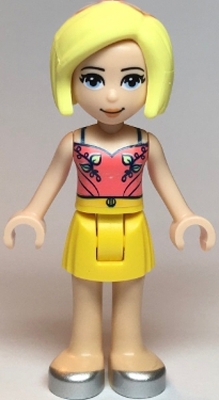 Roxy - Coral Top, Yellow Skirt, Sunglasses