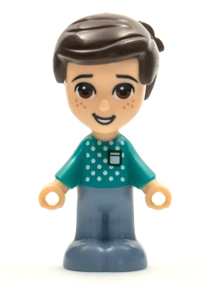 Henry - Microdoll - Dark Turquoise Shirt, Light Bluish Grey Pants