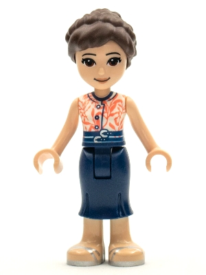 June - White Top, Dark Blue Skirt