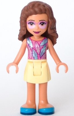 Olivia - Dark Pink Top, Bright Light Yellow Skirt