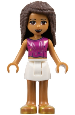 Andrea - Magenta Top, White Skirt