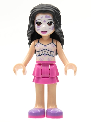Emma - White Top, Dark Pink Skirt