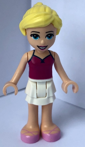 Stephanie - Magenta Top, White Skirt