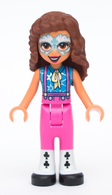 Olivia - Dark Azure Top, Dark Pink Pants, Face Paint