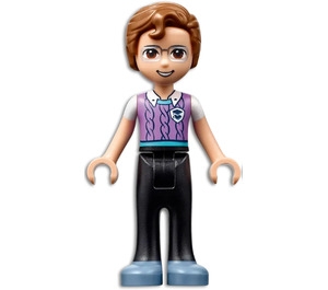 Julian - Lavender Shirt, Black Pants, Medium Nougat Hair