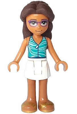Layla - Dark Turquoise Top, White Skirt