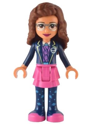 Olivia - Dark Blue Jacket, Dark Pink Skirt