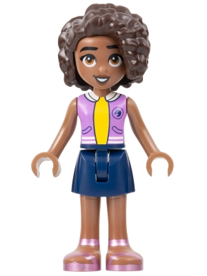 Aliya - Lavender Top, Dark Blue Skirt