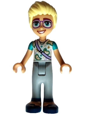 Olly - White Top, Light Bluish Grey Pants