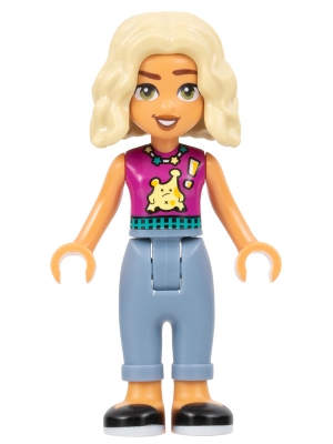 Nova - Magenta Top, Sand Blue Pants
