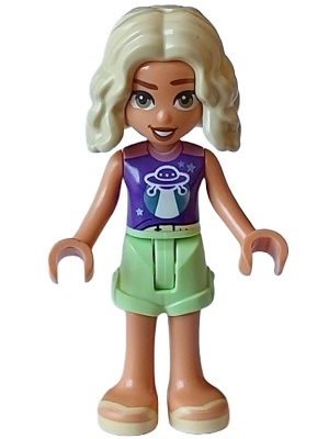 Nova - Dark Purple Top, Yellowish Green Skirt