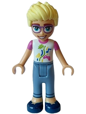Olly - White Top, Sand Blue Legs