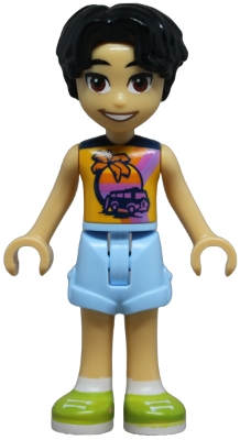 Niko - Bright Light Orange Shirt, Bright Light Blue Shorts