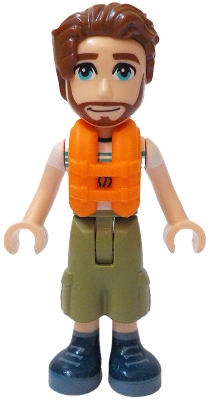 Jonathan - Adventure Camp, Olive Green Pants, Life Vest
