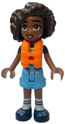 Aliya - Adventure Camp, Bright Light Blue Shorts, Life Vest