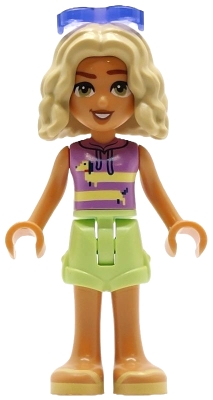 Nova, Lavender Top, Yellowish Green Skirt, Sunglasses
