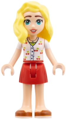 Matilde, White Shirt, Red Skirt
