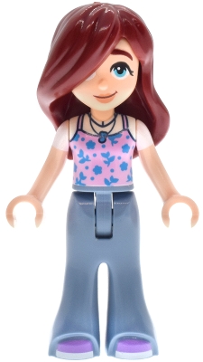 Paisley - Bright Pink Top, Sand Blue Pants