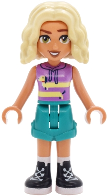 Nova - Medium Lavender Top, Dark Turquoise Shorts