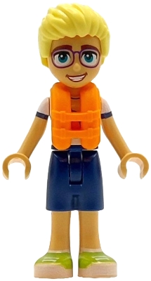 Olly - White Top, Dark Blue Shorts, Life Jacket