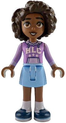 Aliya - Lavender Top, Bright Light Blue Skirt