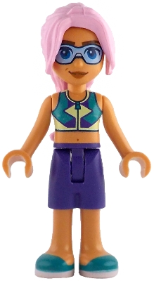 Sky - Dark Turquoise Top, Dark Purple Shorts