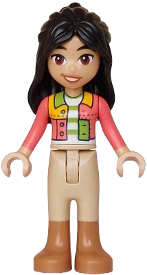 Liann - Coral Jacket, Tan Pants